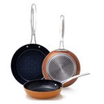 Duralon Blue 3pc Nonstick Fry Pan Set Rustic Copper Product Image