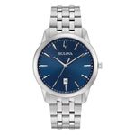 Men's Sutton Classic Silver-Tone Stainless Steel Watch, Blue Dial Product Image
