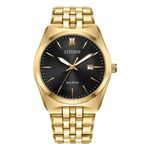 Men's Corso Eco-Drive Gold-Tone Stainless Steel Watch, Black Dial Product Image