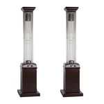 Set of 2 Hammered Bronze Finish Square Flame Patio Heaters Product Image