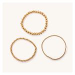 Waterproof Gold Ball Bracelet Trio Product Image