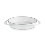 2qt Traditional Cast Iron Round Tarte Tatin Dish White Product Image