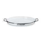 24" Everyday EnamelWare Oval Serving Tray White Product Image
