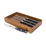 Spectrum 4pc Steak Knife Set w/ Wood Presentation Box Product Image