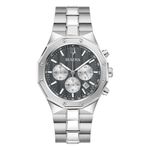 Mens Prestige Chronograph Silver-Tone Stainless Steel Watch Gray Dial Product Image