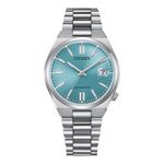 Unisex Tsuyosa Automatic Eco-Drive Silver-Tone SS Watch Ice Blue Dial Product Image