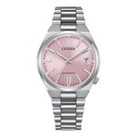 Unisex Tsuyosa Automatic Eco-Drive Silver-Tone SS Watch Pastel  Pink Dial Product Image