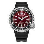 Mens Promaster Dive E365 Black BENEBiOL PU Strap Watch Red Dial Product Image