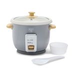 6 Cup Rice Cooker w/ Wood Handles Gray Product Image