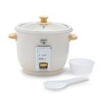 6 Cup Rice Cooker w/ Wood Handles Cream Product Image