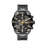 Mens Spiked Chronograph Gunmetal Stainless Steel Watch Gray Dial Product Image
