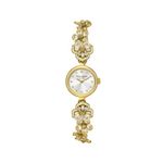 Ladies Monroe Gold-Tone Stainless Steel Floral Watch MOP Dial Product Image