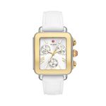 Ladies Deco Sport Chronograph White Silicone Strap Watch Silver Dial Product Image