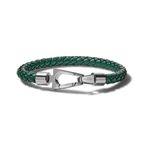 Marine Star Green Braided Leather Bracelet - Medium Product Image