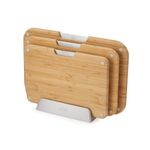Nest 3pc Bamboo Cutting Board Set w/ Stand Product Image