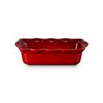 9" Heritage Stoneware Fluted Loaf Pan Cerise Product Image