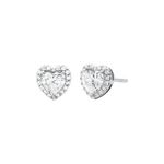 Sterling Silver Heart Stud Earrings Silver Product Image