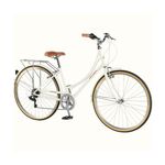 Beaumont Step Through 7-Speed City Bike - 42cm Frame Eggshell Product Image