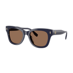 Tory Burch Women's Miller Wayfarer Sunglasses Navy/Solid Brown Solid Brown Navy/Solid Brown Product Image
