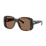 Tory Burch Women's Pierced Oversized Square Sunglasses Brown Tortoise/Brown Brown Brown Tortoise/Brown Product Image