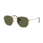 Ray-Ban Hexagonal Flat Lens Sunglasses Polished Arista Gold/G-15 Green Polished Arista Gold/G-15 Green Polished Arista Gold Product Image