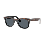 Ray-Ban Wayfarer Street Neat Sunglasses Polished Havana on Black/Blue Blue Polished Havana on Black/Blue Product Image