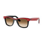 Ray-Ban Wayfarer Street Neat Sunglasses Polished Red on Black/Clear Gradient Brown Clear Gradient Brown Polished Red on Black/Clear Gradient Brown Product Image