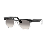 Ray-Ban Wayfarer Street Neat Sunglasses Polished Black on Transparent/Clear Gradient Grey Clear Gradient Grey Polished Black on Transparent Product Image