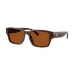Coach Maxi Sculpted C Narrow Square Sunglasses Transparent Brown/Brown Solid Brown Solid Transparent Brown Product Image