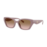 Coach Women's C Hardware Square Cat Eye Sunglasses Milky Putty/Brown Peach Gradient Brown Peach Gradient Milky Putty Product Image