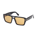 Tom Ford Redford Sunglasses Shiny Black/Brown Shiny Black/Brown Brown Product Image
