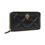 Tory Burch Kira Diamond Quilt Zip Continental Wallet Black Product Image