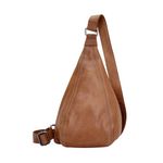 Leather Hippie Sling Bag - Small, Cognac Product Image