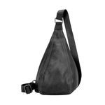 Leather Hippie Sling Bag - Small, Black Product Image