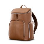 Mobile Solution 2 Leather Deluxe Backpack Cognac Product Image