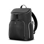 Mobile Solution 2 Leather Deluxe Backpack Black Product Image