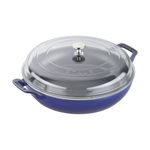 3.5qt Cast Iron Braiser w/ Glass Lid Dark Blue Product Image
