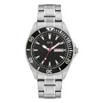 TFX Mens Silver-Tone Stainless Steel Watch Black Dial Product Image