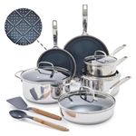 Diamond Bond Hybrid Nonstick Stainless Steel 12pc Cookware Set Product Image
