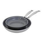 CLAD H3 2pc Stainless Steel Ceramic Nonstick Frypans Product Image