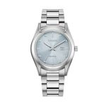 Ladies Sport Luxury Eco-Drive Stainless Steel Watch Light Blue Dial Product Image