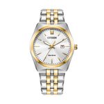 Mens Corso Eco-Drive Two-Tone Stainless Steel Watch White Dial Product Image