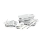 10pc Ceramic Bakeware Set, White Product Image