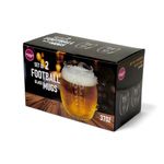 2pc Glass Football Beer Mug Set Product Image