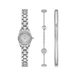 Ladies Lexington Silver-Tone Stainless Steel Watch & Bracelet Gift Set Product Image