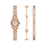 Ladies Lexington Rose Gold-Tone Stainless Steel Watch & Bracelet Gift Set Product Image