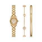 Ladies Lexington Gold-Tone Stainless Steel Watch & Bracelet Gift Set Product Image