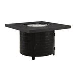 Henley 40" Round Aluminum Basketweave Convertible Gas Fire Pit Table Product Image