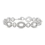 Diamond Link Bracelet Silver Product Image
