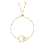 Diamond Circle Bolo Bracelet Gold Product Image